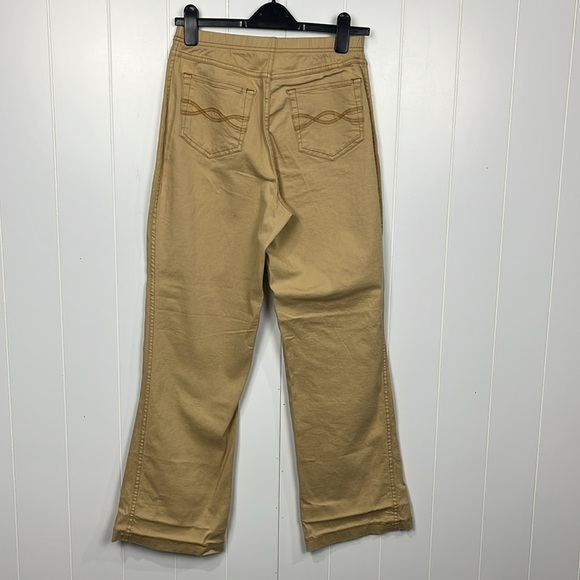 Denim & Co Womens Khaki Pants 16 Tan Pull-On Stretch Waist Back Pockets NWOT - Picture 7 of 10